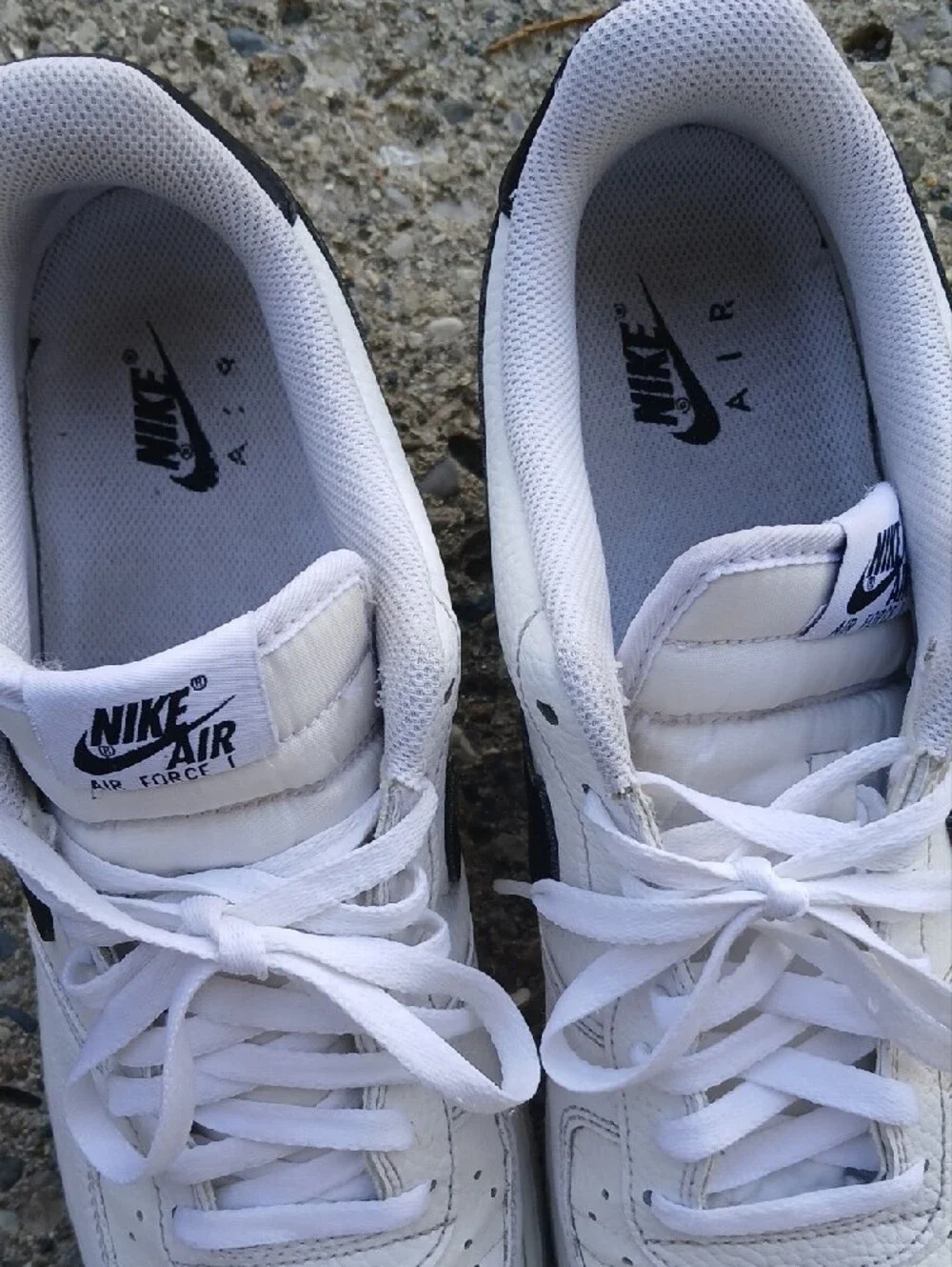 Size 14 Nike Men’s White and Black Low-Top Air Force 1 Sneakers